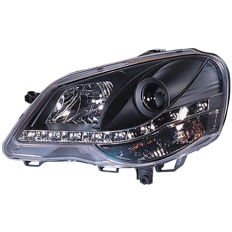 Fari Anteriori DRL SK-Import Neri Volkswagen Polo 9N2