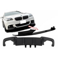 Carica l'immagine nel visualizzatore di Gallery, Doppio aria diffusore con Splitter paraurti anteriore kit per BMW Serie 5 F10 F11 (2011-2017) M-Performance design