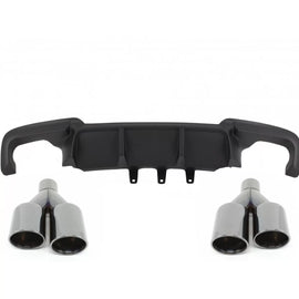 Diffusore con doppia uscita per BMW Serie 5 F10 F11 (2011-2017) M Sport design con Terminali di scarico nero