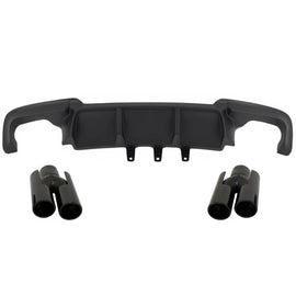 Diffusore con doppia uscita per BMW F10 Serie 5 (2011-2017) M design con Terminali di scarico Nero lucido