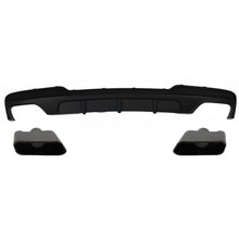 Carica l'immagine nel visualizzatore di Gallery, Diffusore con doppia uscita con Terminali di scarico per BMW F10 F11 (2011-2017) Sport nero Edition M-Performance 550i