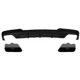 Diffusore con doppia uscita con Terminali di scarico per BMW F10 F11 (2011-2017) Sport nero Edition M-Performance 550i