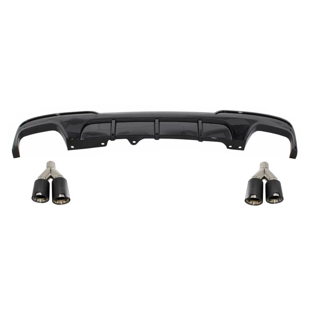 Diffusore con doppia uscita con Terminali di scarico doppio doppio per BMW Serie 5 F10 F11 (2011-2017) M-Performance