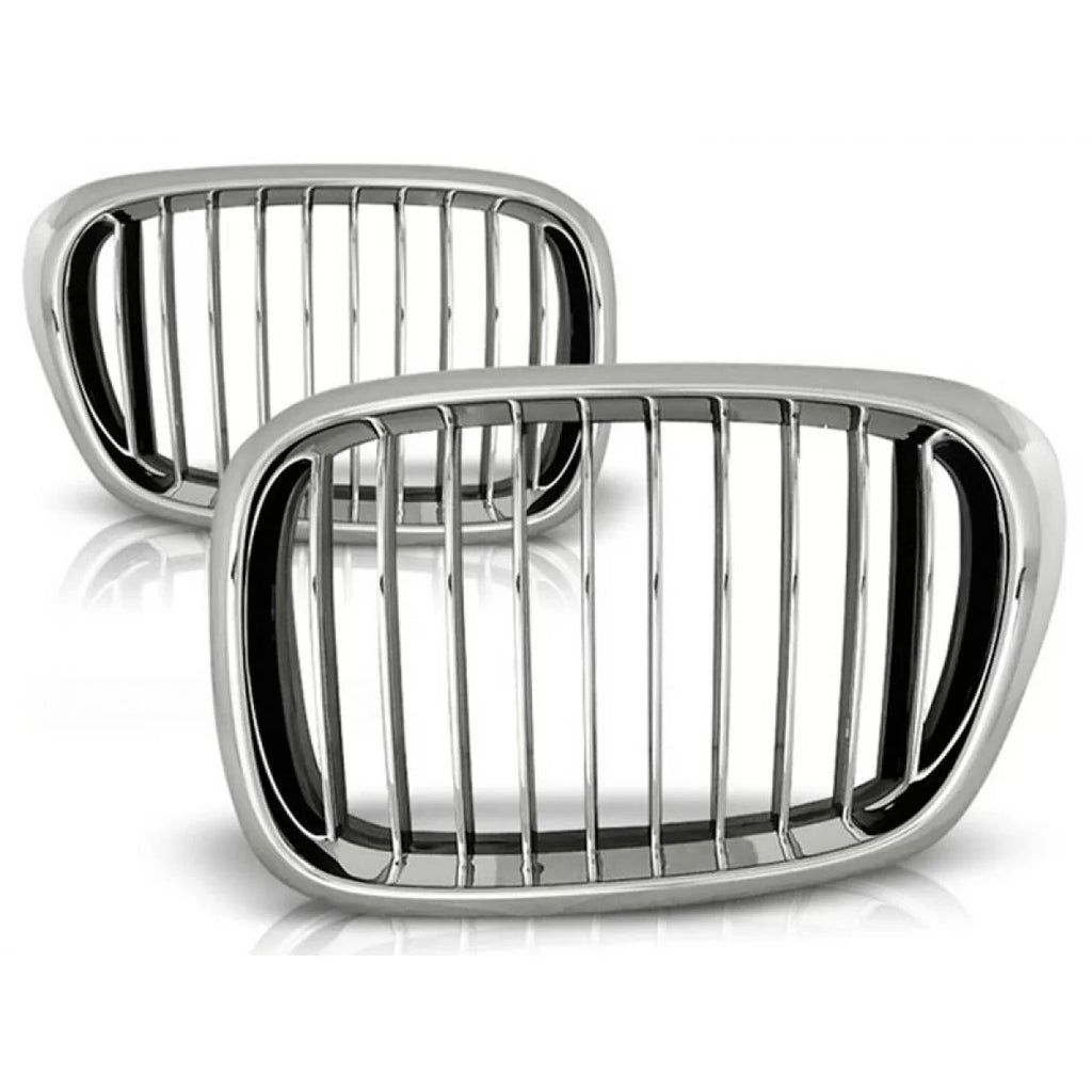 Doppio a lamelle cromato Griglie a doppio rene per BMW Serie 5 E39 berlina, Touring 09.1995-06.2003