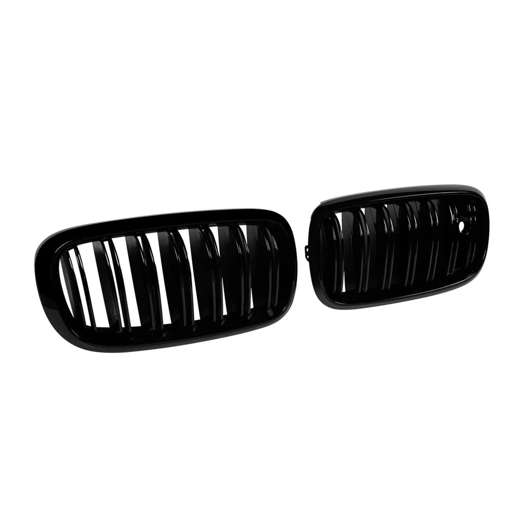 Doppio a lamelle griglie nero vernice per BMW X5 F15, X6 F16 2013-2018 con Visione notturna apertura