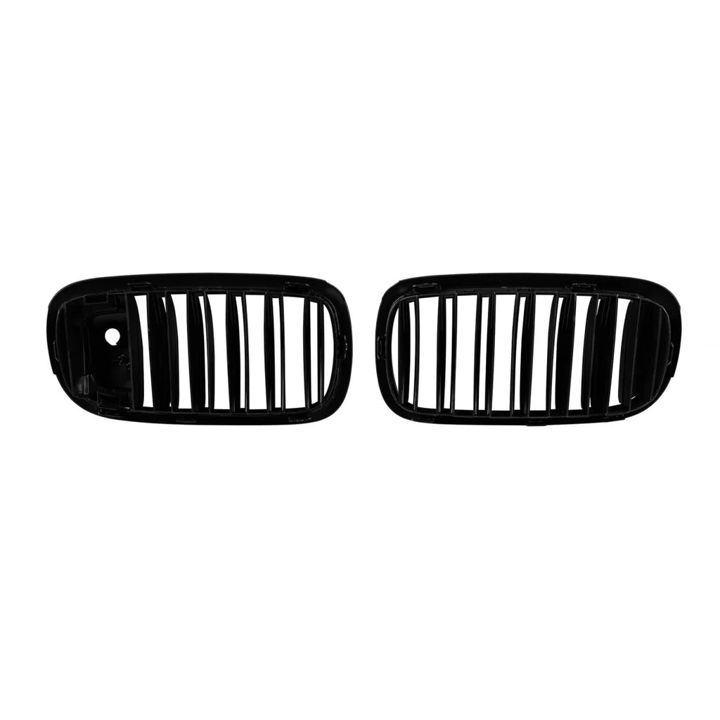 Doppio a lamelle griglie nero vernice per BMW X5 F15, X6 F16 2013-2018 con Visione notturna apertura
