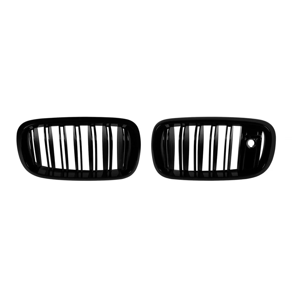 Doppio a lamelle griglie nero vernice per BMW X5 F15, X6 F16 2013-2018 con Visione notturna apertura