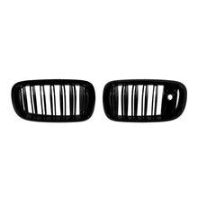 Carica l'immagine nel visualizzatore di Gallery, Doppio a lamelle griglie nero vernice per BMW X5 F15, X6 F16 2013-2018 con Visione notturna apertura