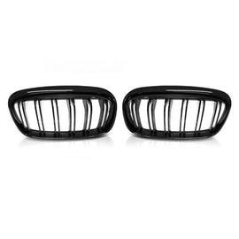 Doppio a lamelle Griglie a doppio rene in nero lucido per BMW Serie 2 F45 Active Tourer, F46 Gran Tourer 2014-2018
