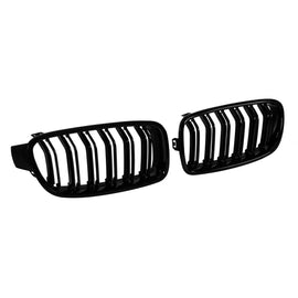 Doppio lamella Nero lucido Griglie a doppio rene per BMW Serie 3 F30 berlina, F31 Touring 2011-2019