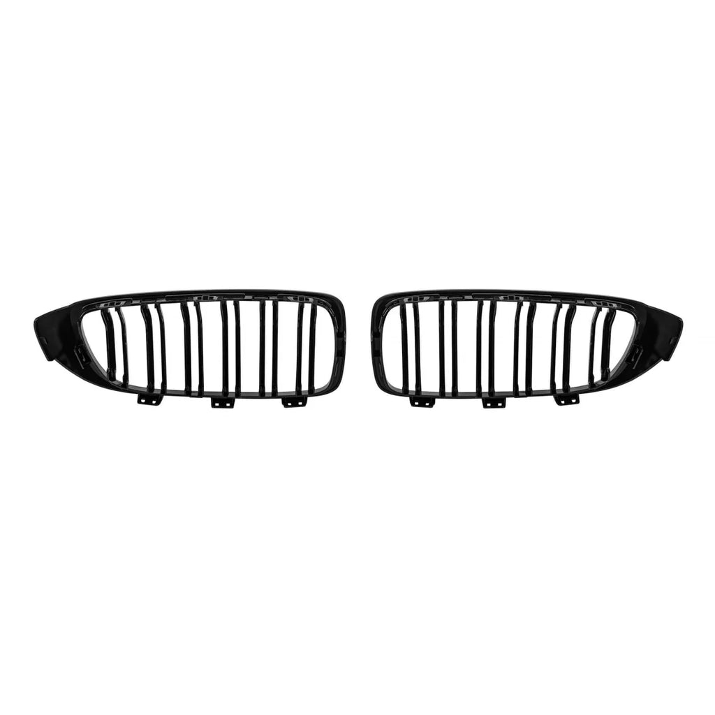 Doppio lamella Nero lucido Griglie a doppio rene per BMW Serie 4 F32 Coupe, F33 cabriolet, F36 Gran Coupe dal 2013