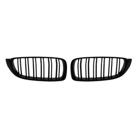 Doppio lamella Nero lucido Griglie a doppio rene per BMW Serie 4 F32 Coupe, F33 cabriolet, F36 Gran Coupe dal 2013
