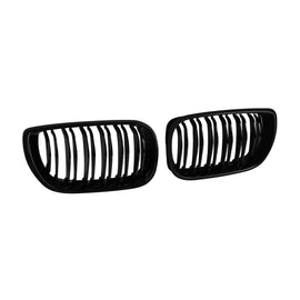 Griglie a doppia lamella in nero lucido per BMW Serie 3 E46 berlina, Touring 2001-2005