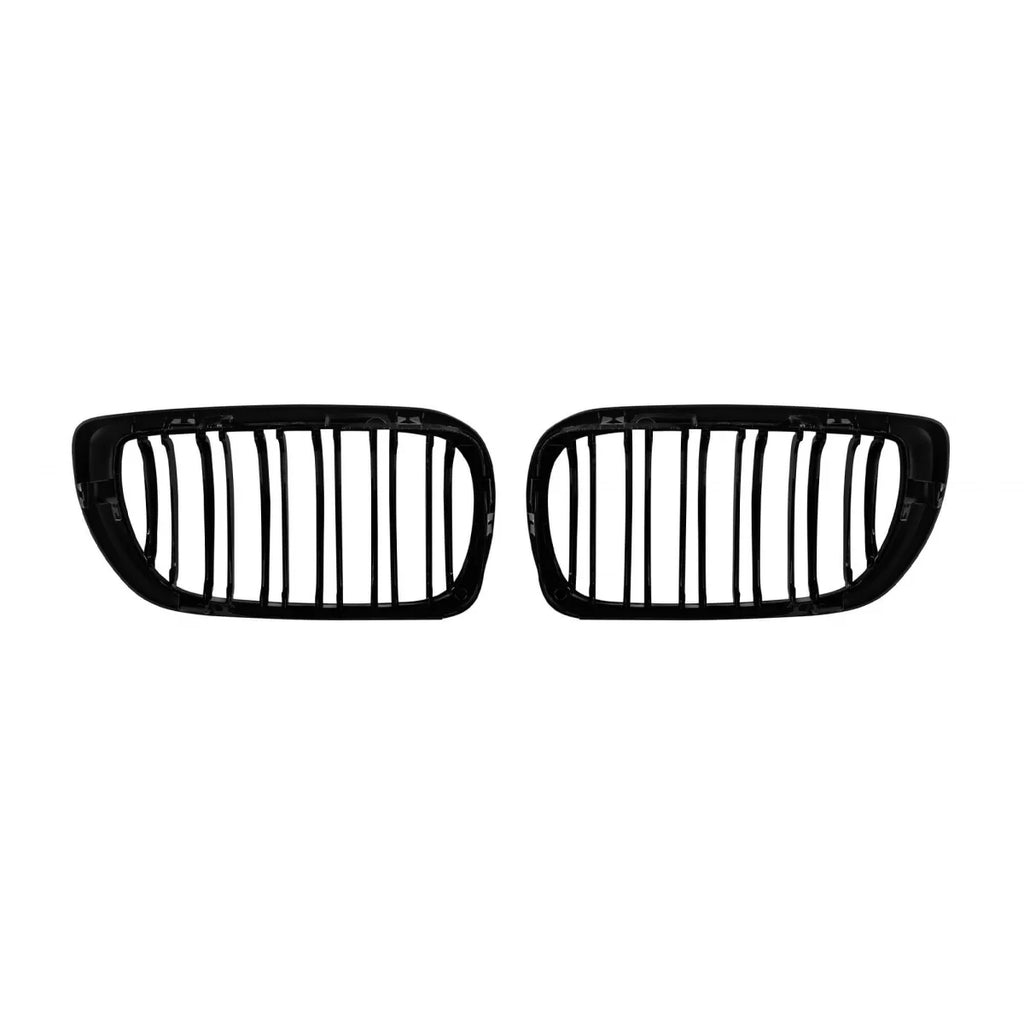 Griglie a doppia lamella in nero lucido per BMW Serie 3 E46 berlina, Touring 2001-2005