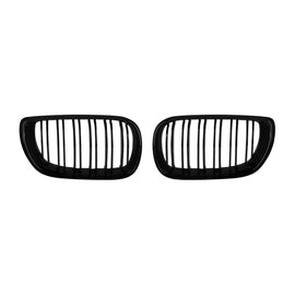 Griglie a doppia lamella in nero lucido per BMW Serie 3 E46 berlina, Touring 2001-2005