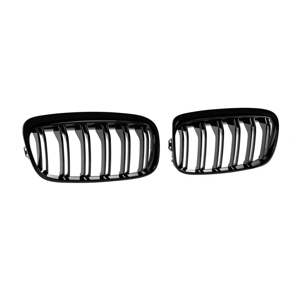 Griglie a doppia lamella in nero lucido per BMW Serie 2 F45, F46 2014-2017