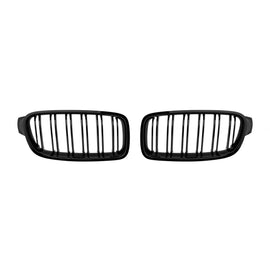 Griglie a doppia lamella in nero lucido tipo M3 per BMW Serie 3 F30 berlina, F31 Touring 2011-2019