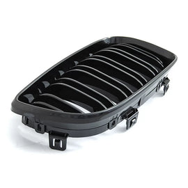 Griglie a doppia lamella in nero lucido per BMW Serie 1 E81, E82, E87, E88 2007-2011