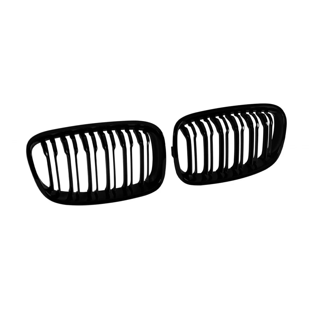 Griglie a doppia lamella in nero lucido per BMW Serie 1 F20 con 5 porte, F21 con 3 porte 2011-2015