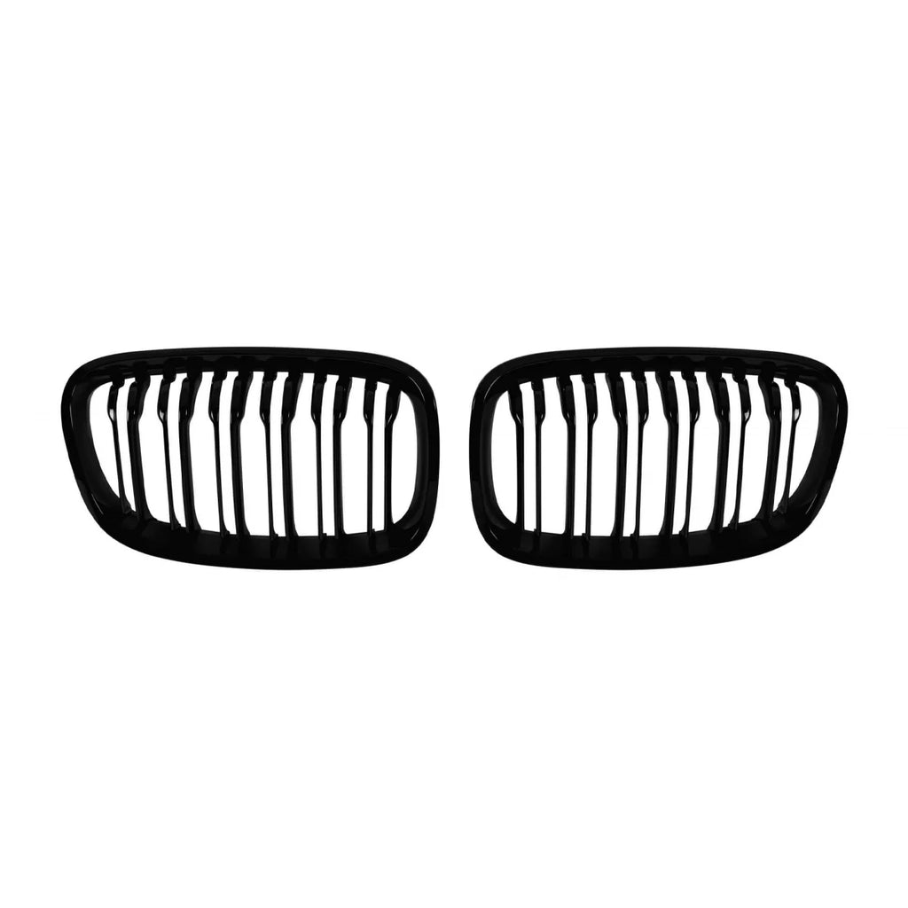 Griglie a doppia lamella in nero lucido per BMW Serie 1 F20 con 5 porte, F21 con 3 porte 2011-2015