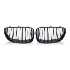 Griglie a doppia lamella in nero lucido per BMW Serie 1 E81, E82, E87, E88 2007-2011