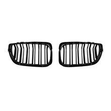 Griglie a doppia lamella in nero lucido per BMW Serie 3 E46 berlina, E46 Touring 2001-2005
