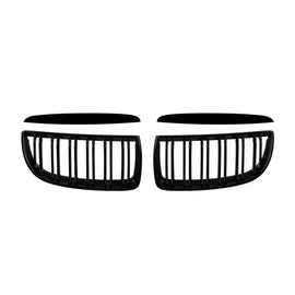 Griglie a doppia lamella in nero lucido per BMW Serie 3 E90 berlina, E91 Touring 2005-2008