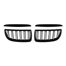 Griglie a doppia lamella in nero lucido per BMW Serie 3 E90 berlina, E91 Touring 2005-2008