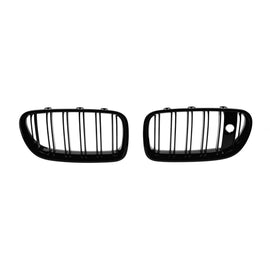 Griglie a doppia lamella in nero lucido per BMW Serie 5 F10 berlina, F11 Touring 2013-2017 per il modello con Visione
