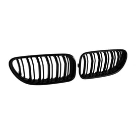 Griglie a doppia lamella in nero lucido per BMW Serie 6 F06 Gran Coupe, F12 Cabriolet, F13 Coupe 2011-2018