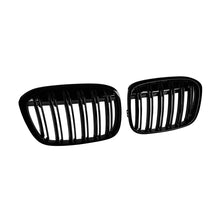 Carica l'immagine nel visualizzatore di Gallery, Griglie a doppia lamella in nero lucido per BMW X1 F48 2016-2019
