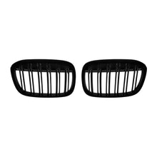 Carica l'immagine nel visualizzatore di Gallery, Griglie a doppia lamella in nero lucido per BMW X1 F48 2016-2019