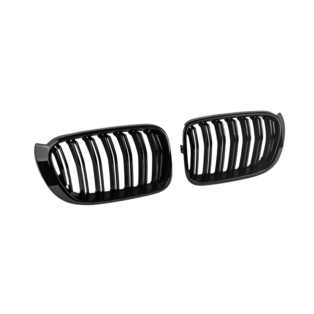 Griglie a doppia lamella in nero lucido per BMW X3 F25 2014-2017, X4 F26 2014-2018