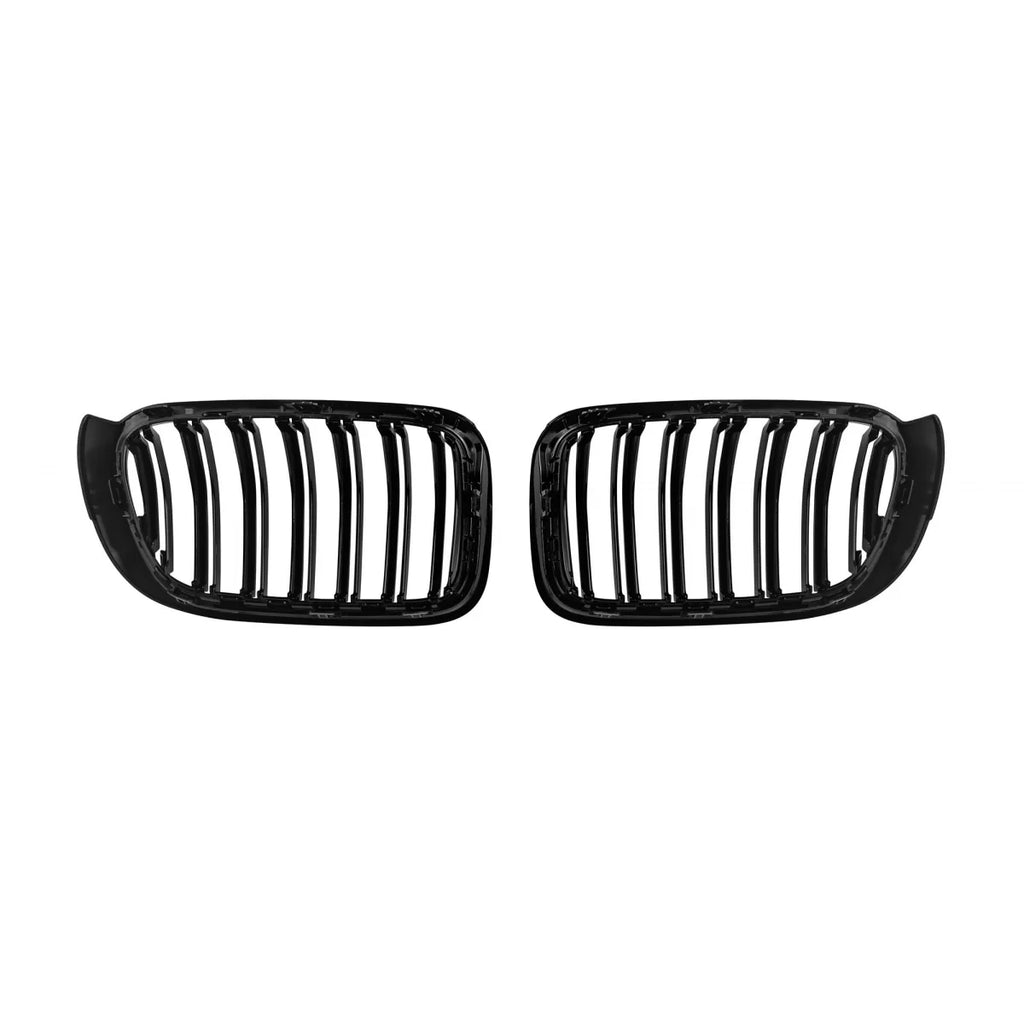 Griglie a doppia lamella in nero lucido per BMW X3 F25 2014-2017, X4 F26 2014-2018