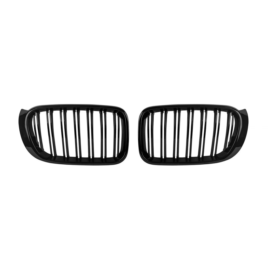 Griglie a doppia lamella in nero lucido per BMW X3 F25 2014-2017, X4 F26 2014-2018