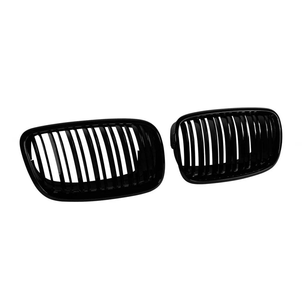 Griglie a doppia lamella in nero lucido per BMW X5 E70, X6 E71 2007-2013