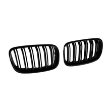 Carica l'immagine nel visualizzatore di Gallery, Griglie a doppia lamella in nero lucido per BMW X5 E70 2007-2013, X6 E71 2008-2011