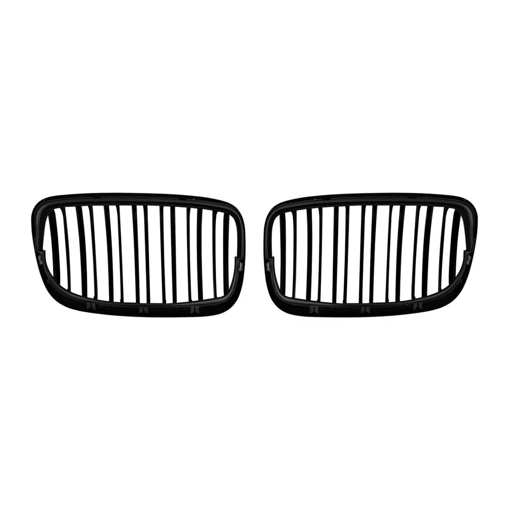 Griglie a doppia lamella in nero lucido per BMW X5 E70, X6 E71 2007-2013