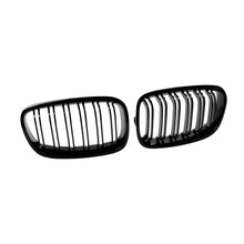 Griglie a doppia lamella per BMW Serie 1 F20 2012-2014 con 5 porte, nere lucide