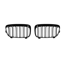 Griglie a doppia lamella per BMW Serie 1 F20 2012-2014 con 5 porte, nere lucide