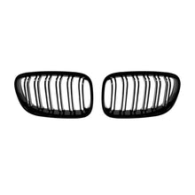Griglie a doppia lamella per BMW Serie 1 F20 2012-2014 con 5 porte, nere lucide