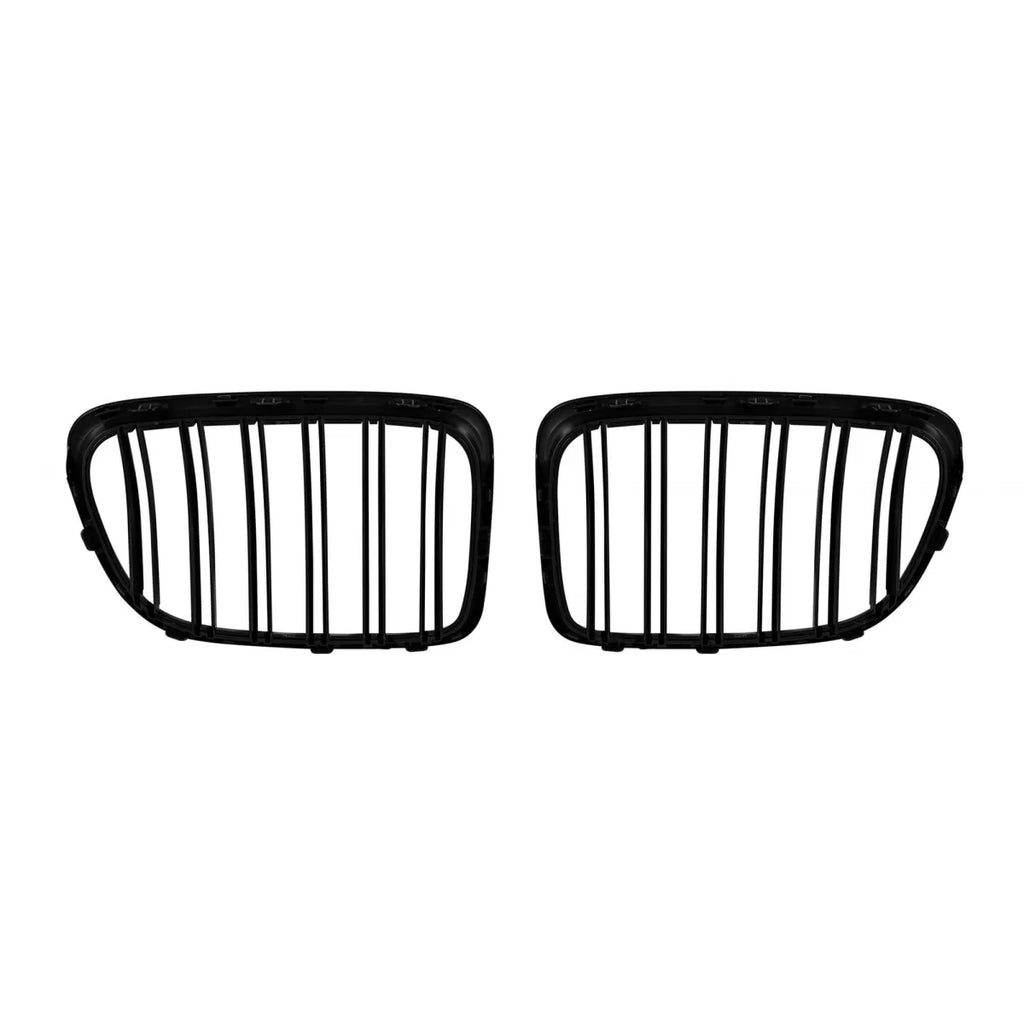 Doppio slatted Griglie a doppio rene in nero lucido per BMW X1 E84 2009-2015