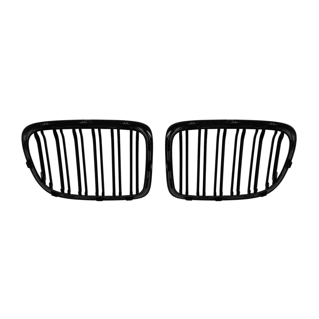 Doppio slatted Griglie a doppio rene in nero lucido per BMW X1 E84 2009-2015