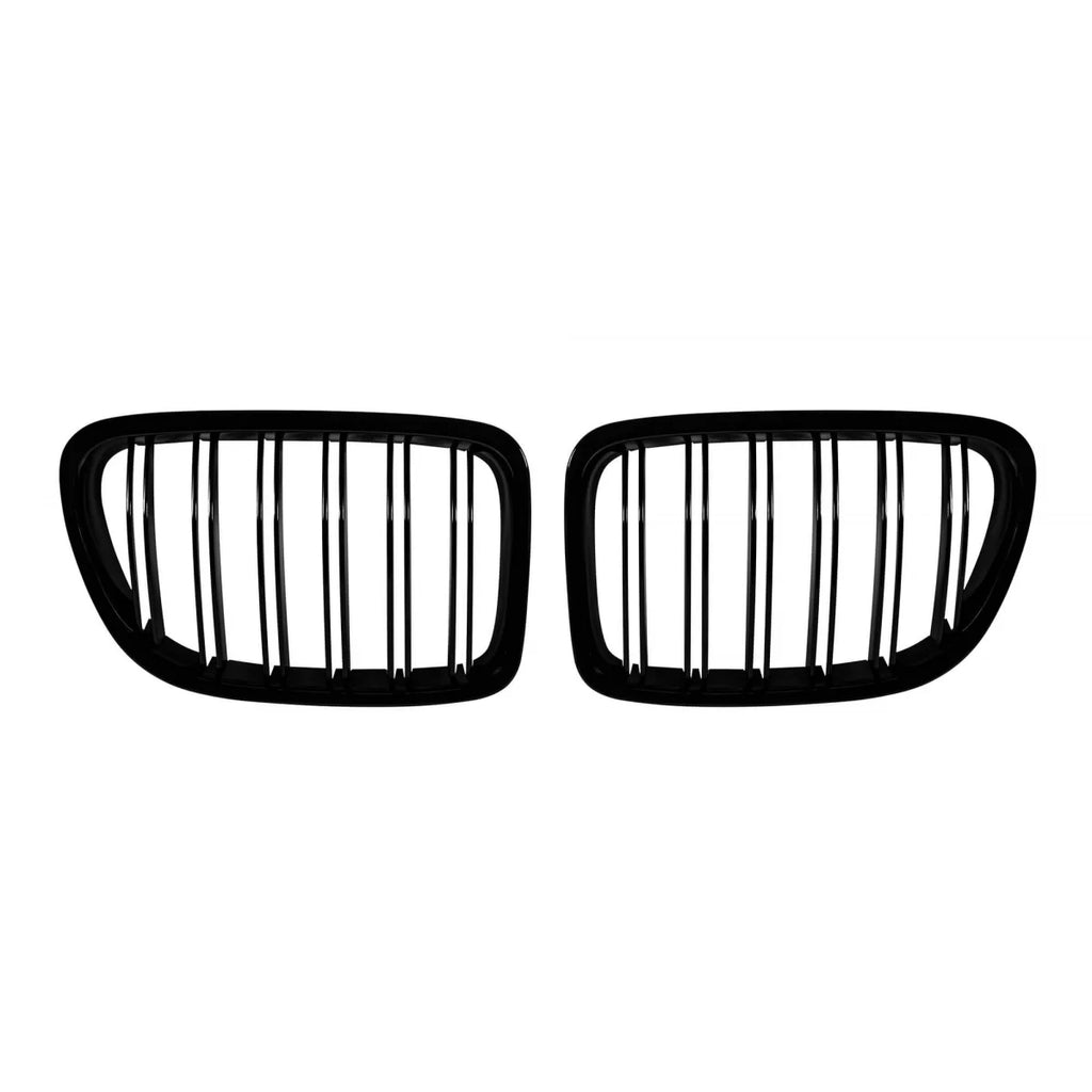 Doppio slatted Griglie a doppio rene in nero lucido per BMW X1 E84 2009-2015