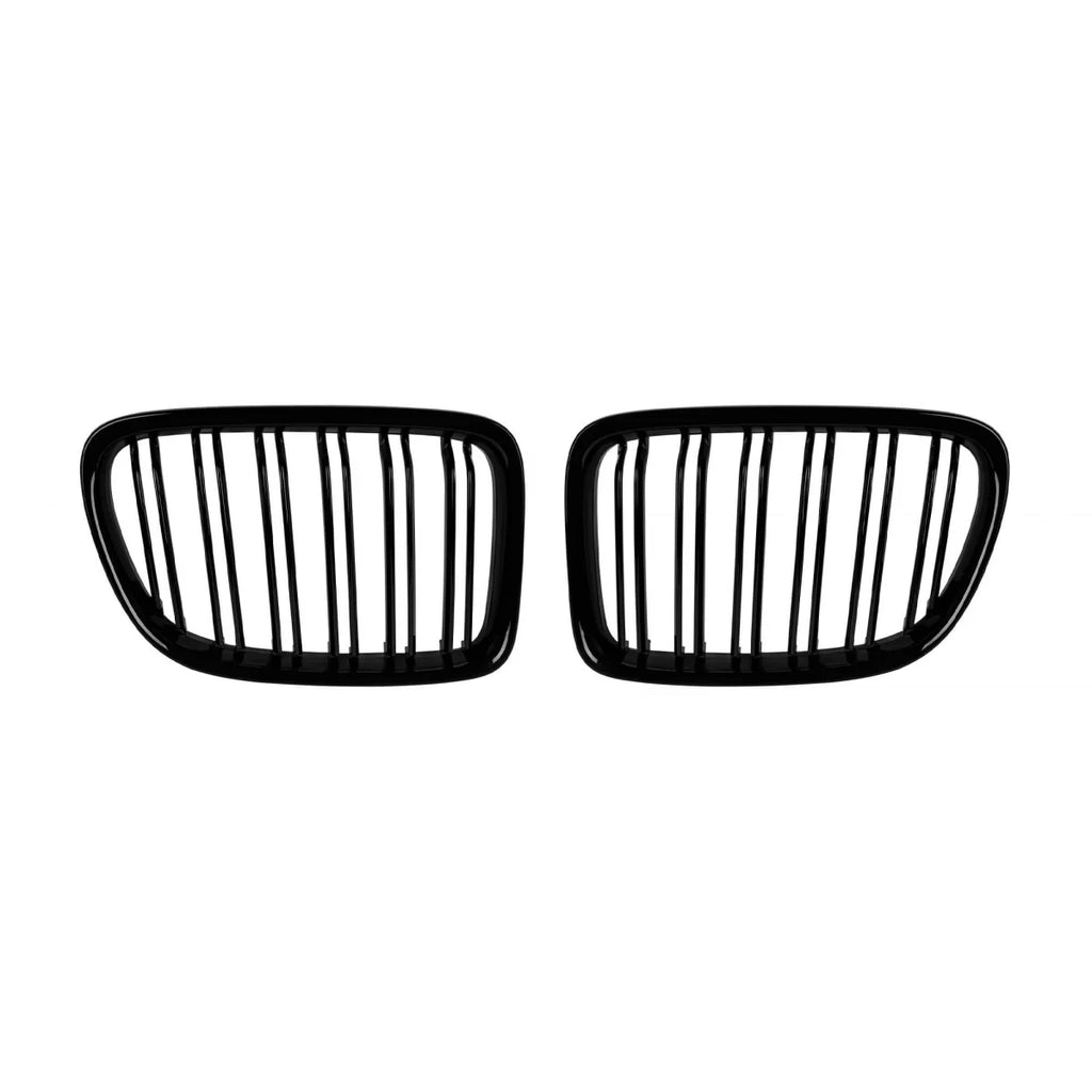 Doppio slatted Griglie a doppio rene in nero lucido per BMW X1 E84 2009-2015