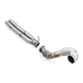 Downpipe con scudo termico e V-band Audi RS3 8Y 2.5 TFSI RM Motors