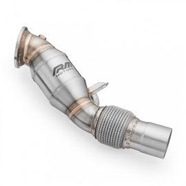 Downpipe BMW Serie 3 F30 F31 F34 GT LCI 330i B48 con catalizzatore Euro 3 200 cpsi RM Motors