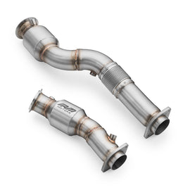 Downpipe con catalizzatori HJS Euro 6 e scudo termico RM Motors per BMW M3 G80 e M4 G82