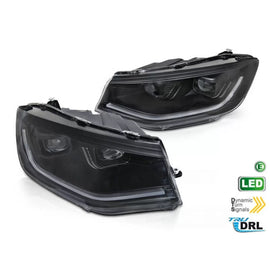 DRL faro anteriore tuning kit per Volkswagen Caddy dal 2020 con nero base, sinistro e destro, per il modello