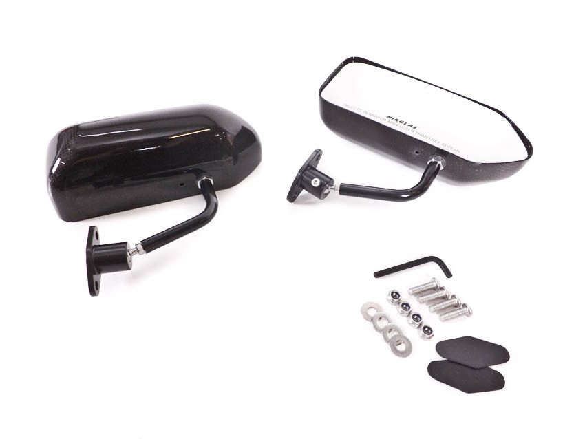 Specchietti carbonio F1 Style grandi universali - vista 1